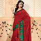Red Banarasi Silk Saree with Blouse