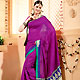 Purple Faux Georgette Saree with Blouse