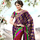 Violet and Maroon Viscose and Art SIlk Saree with Blouse