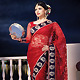 Red Net Saree with Blouse
