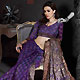Violet Net Saree with Blouse