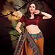 Rust and Maroon Art Silk Saree with Blouse