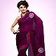 Burgundy Crush Georgette Saree with Blouse