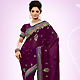 Burgundy Georgette Saree with Blouse