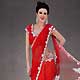 Red Net Saree with Blouse