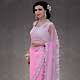 Light Pink Net Saree with Blouse