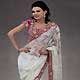 Off White Net Saree with Blouse