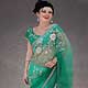 Shaded Green Net Saree with Blouse