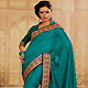 Turquoise Raw Silk Saree with Blouse