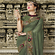 Shaded Teal Green Net Saree with Blouse