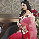 Pink and Red Net Saree with Blouse
