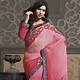 Shaded Pink Faux Georgette Saree with Blouse
