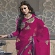 Magenta Faux Georgette Saree with Blouse