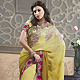 Shaded Dark Yellow Faux Georgette Saree with Blouse