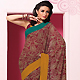 Maroon Faux Crepe Saree with Blouse