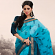 Shaded Turquoise Blue Faux Georgette Saree with Blouse