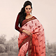 Shaded Rust Faux Georgette Saree with Blouse