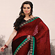 Maroon Brasso Faux Georgette Saree with Blouse