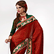 Maroon Crepe Silk Saree with Blouse