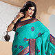 Turquoise Blue Art Silk Saree with Blouse