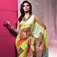Light Grey and Shaded Light Rust Faux Georgette Saree with Blouse