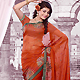 Rust Shimmer Georgette Saree with Blouse