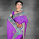 Bluish Purple Chiffon Saree with Blouse