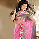Pink Net and Chiffon Saree with Blouse