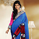 Blue Georgette Saree with Blouse