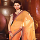 Shaded Orange Faux Georgette Saree with Blouse