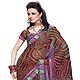 Dusty Green and Maroon Faux Georgette and Net Saree with Blouse