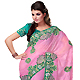 Pink Shimmer Faux Georgette Saree with Blouse