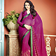 Magenta Faux Georgette Saree with Blouse