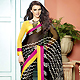 Black Faux Georgette Saree with Blouse