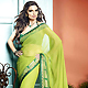 Light Green Faux Georgette Saree with Blouse