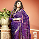 Purple Faux Georgette Saree with Blouse