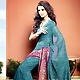 Teal Blue Faux Georgette Saree with Blouse