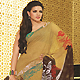 Fawn Faux Georgette Saree with Blouse