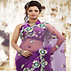 Shaded Purple Net Saree with Blouse
