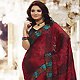 Maroon Brasso Saree with Blouse