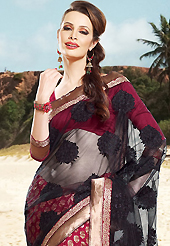 Welcome to the new era of Indian fashion wear. This pink silk saree is nicely designed with embroidered patch work is done with resham and zari work. Beautiful embroidery work on saree make attractive to impress all. This saree gives you a modern and different look in fabulous style. Matching blouse is available. Slight color variations are possible due to differing screen and photograph resolution.