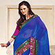 Blue Net Saree with Blouse