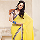 Yellow Faux Georgette Saree with Blouse