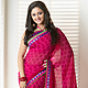 Shaded Dark Pink Georgette Saree with Blouse