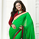 Shaded Green Georgette Saree with Blouse