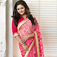 Off White and Pink Georgette Saree with Blouse