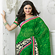 Green and Black Georgette Saree with Blouse
