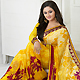 Shaded Yellow Georgette Saree with Blouse