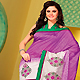 Shaded Light Purple and Off White Art Silk Saree with Blouse