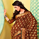 Brown Art Silk Saree with Blouse